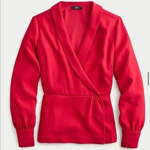 Brand new Jcrew Drapey faux-wrap top. Sz2